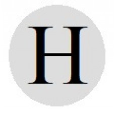 Бусины с буквами серебристые круглые H